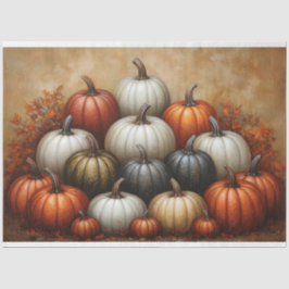 Pile von Pumpkins Decoupage Seidenpapier
