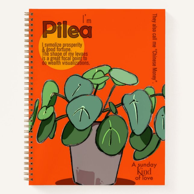 Pilea Notizbuch (Vorderseite)