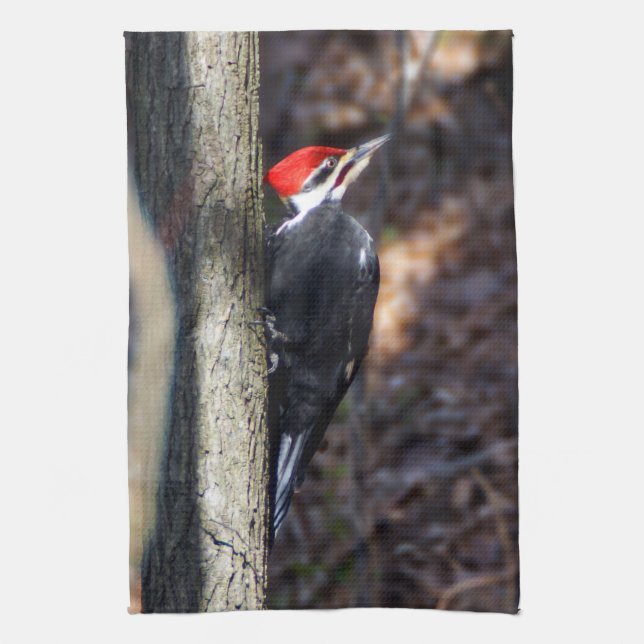 Pileated Specht-Geschirrtuch Geschirrtuch (Vertikal)