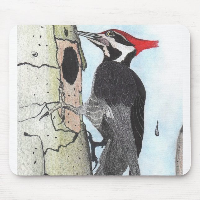 Pileated Specht-Mausunterlage Mousepad (Vorne)