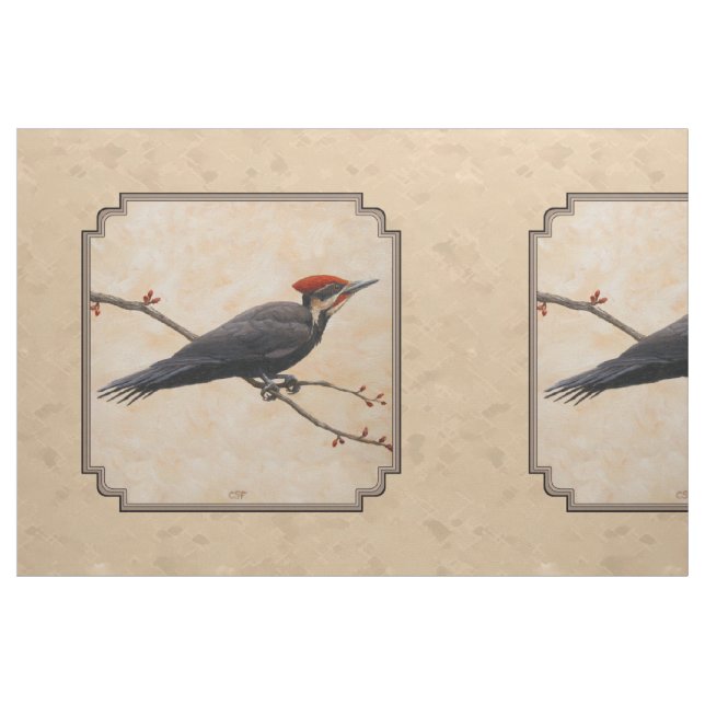 Pileated Woodpecker Tan Stoff (Fat Quarter (45,7 x 55,9 cm))