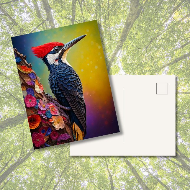 Piletierter Specker Postkarte (Pileated Woodpecker Postcard)