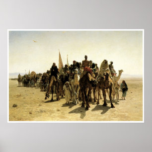 Pilger gehen nach Mekka Poster