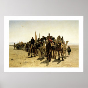 Pilger gehen nach Mekka Poster