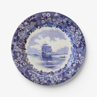 Pilger-PapierTeller: Wedgwood Mayflower 7 Zoll Pappteller