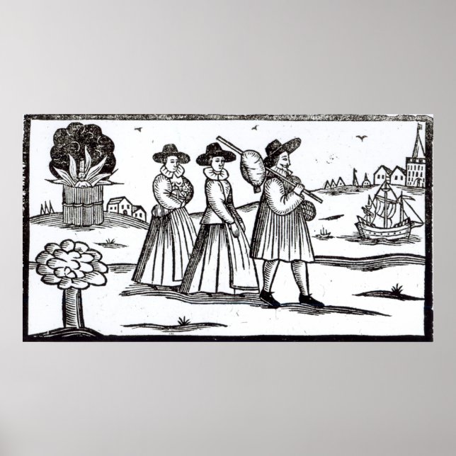 Pilger starten in die Neue Welt Poster (Vorne)