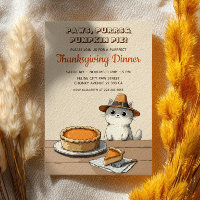 Pilgerkatze Purrfect Lustiger Thanksgiving-Dinner