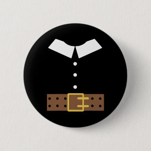 Pilgrim Costume Halloween Funny Erntedank Boys Button