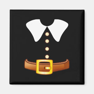 Pilgrim Costume Halloween Funny Erntedank Boys Magnet