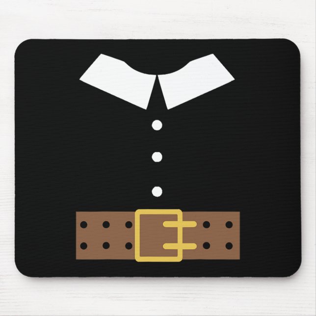 Pilgrim Costume Halloween Funny Erntedank Boys Mousepad (Vorne)