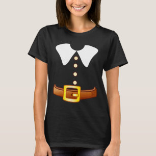 Pilgrim Costume Halloween Funny Erntedank Boys T-Shirt