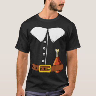 Pilgrim Costume Hat Kolonist Erntedank Türkei D T-Shirt