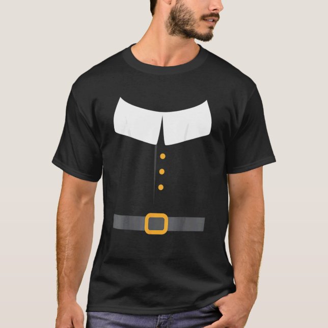 Pilgrim Costume Niedlicher Erntedank T-Shirt (Vorderseite)