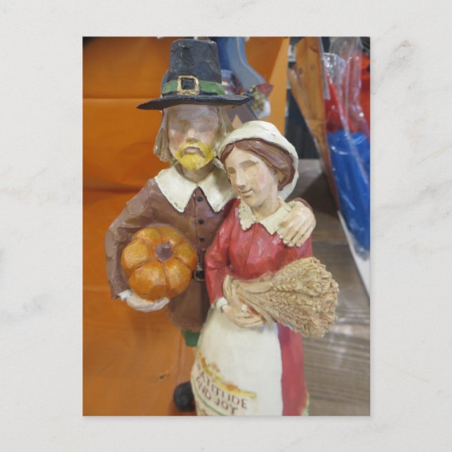 Pilgrim Couple Postkarte (Vorderseite)