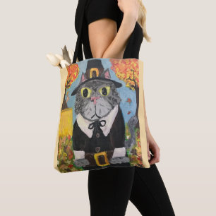 Pilgrim Folk Art Erntedank Katzen Doppelseite