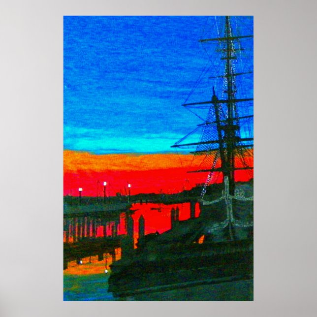 Pilgrim im Morgengrauen Dana Point Poster (Vorne)