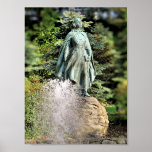 Pilgrim Maiden, Brewster Gardens, Plymouth print Poster