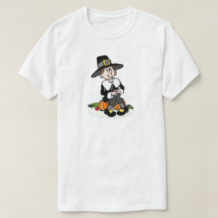 Pilgrim mit Pumpkin T-Shirt
