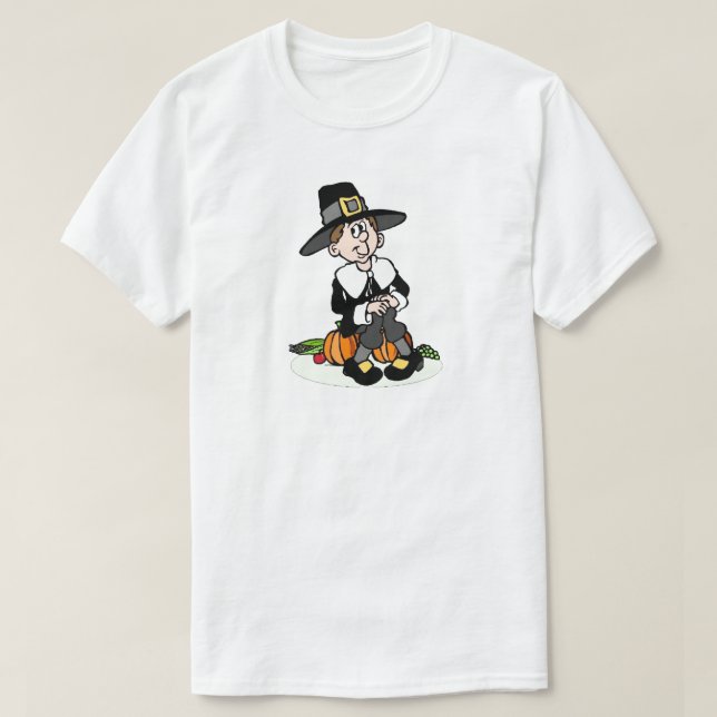 Pilgrim mit Pumpkin T-Shirt (Design vorne)