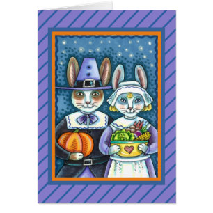 PILGRIM RABBITS, ERNTEDANK HARE'S HARVEST Blank