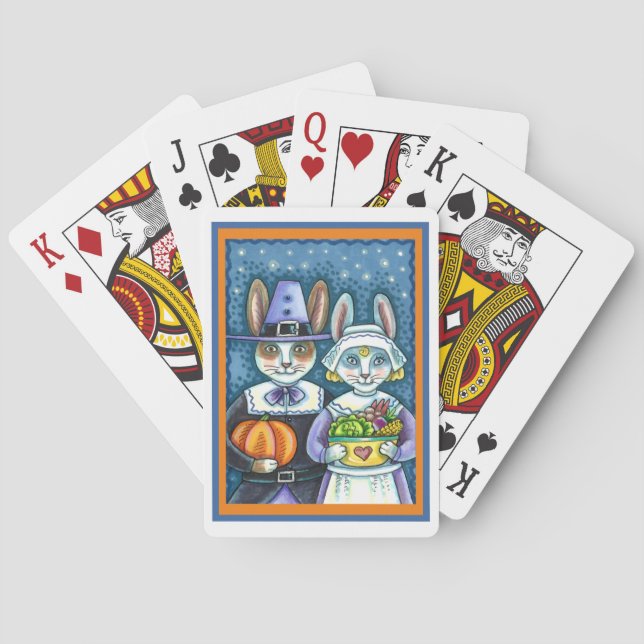 PILGRIM RABBITS, ERNTEDANK HARE'S HARVEST, NIEDLIC SPIELKARTEN (Rückseite)