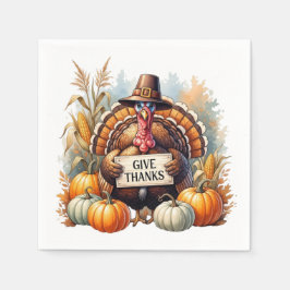 Pilgrim Spirit & Pumpkin Joy Serviette