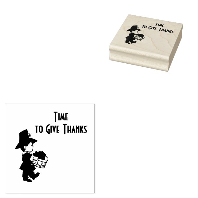 Pilgrim Time danke Gummistempel (Stempel)