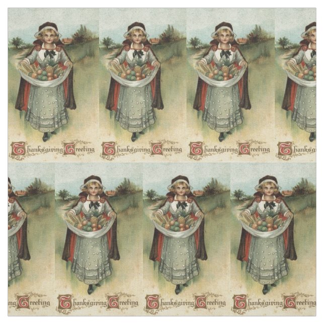 Pilgrim Woman Vintag Erntedank Fabric Stoff (Muster)