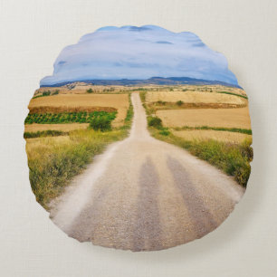 Pilgrimische Schatten Rundes Kissen