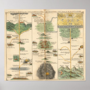 Pilgrim's Progress Map Poster