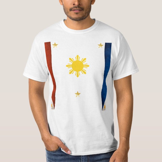 Pilipinas Flaggen-Shirt T-Shirt (Vorderseite)