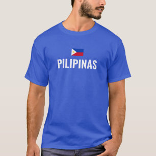 Pilipinas mit philippinischer Flagge T-Shirt