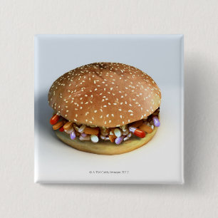 Pill Burger Button