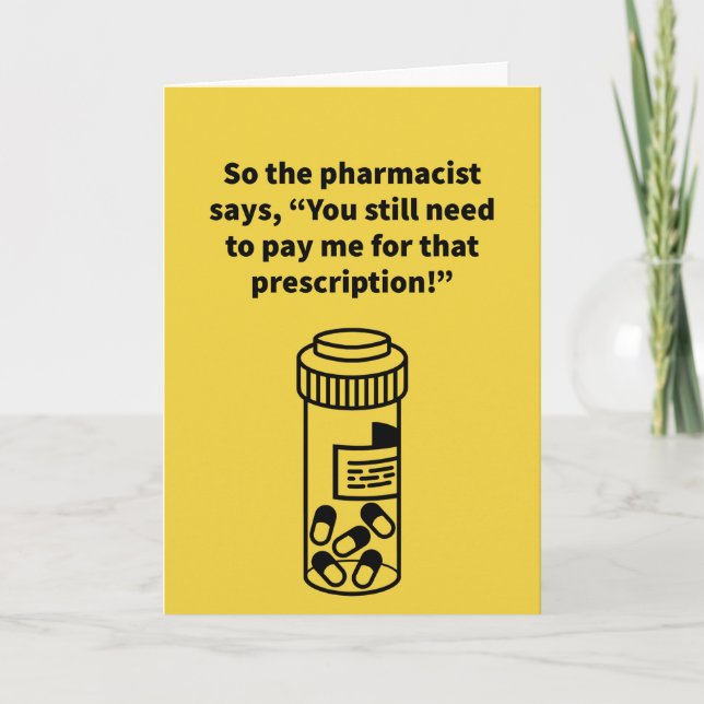 Pill schulden Vortrag - Jahrestag Karte (Vorderseite)