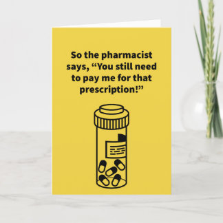 Pill schulden Vortrag - Jahrestag Karte