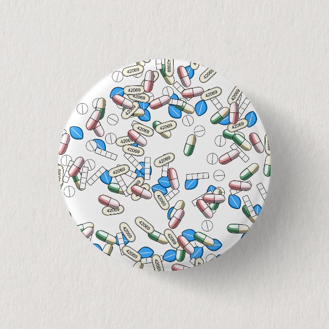 Pill Sprinkles Pattern Button (Vorderseite)