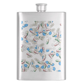 Pill Sprinkles Pattern Flachmann