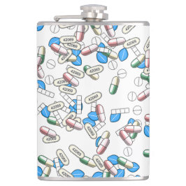 Pill Sprinkles Pattern Flachmann