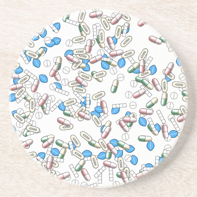 Pill Sprinkles Pattern Getränkeuntersetzer (Vorne)