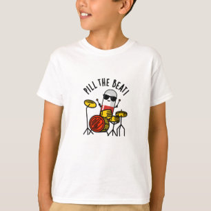 Pill the Beat Funny Medicine Music Puff T-Shirt