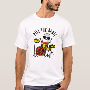 Pill the Beat Funny Medicine Music Puff T-Shirt