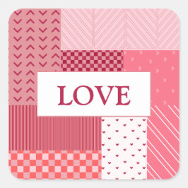 Pillar Liebe Candle Quadratischer Aufkleber