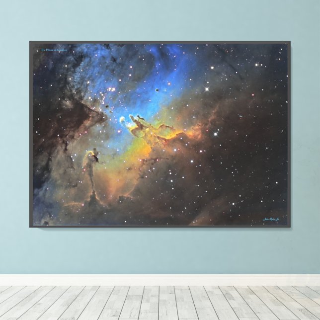 Pillars of Creation - Distinguished Canvas Print Leinwanddruck (Insitu (Holzboden))
