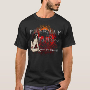 Pillbilly Marken-Tätowierungs-Schwarzes T-Shirt