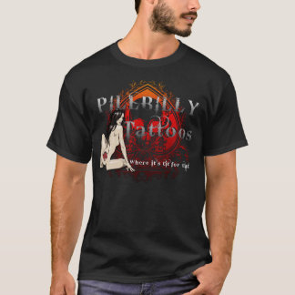 Pillbilly Marken-Tätowierungs-Schwarzes T-Shirt