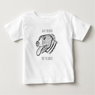 Pillbuls von Hand gezeichnetes Foto Hundestift Pos Baby T-shirt