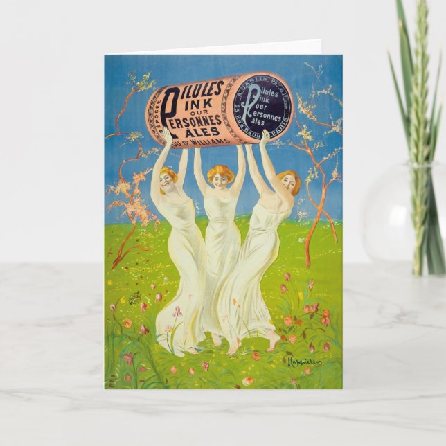 Pillen für blassende Menschen | Leonetto Cappiello Karte (Vorderseite)