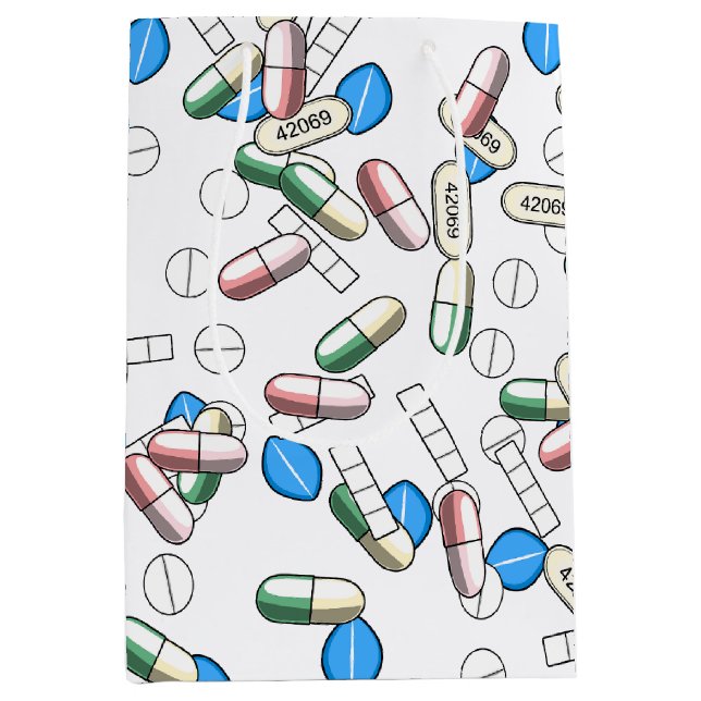 Pillenbestreumuster Mittlere Geschenktüte (Vorderseite)