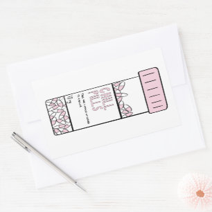 Pillenkleber Rechteckiger Aufkleber