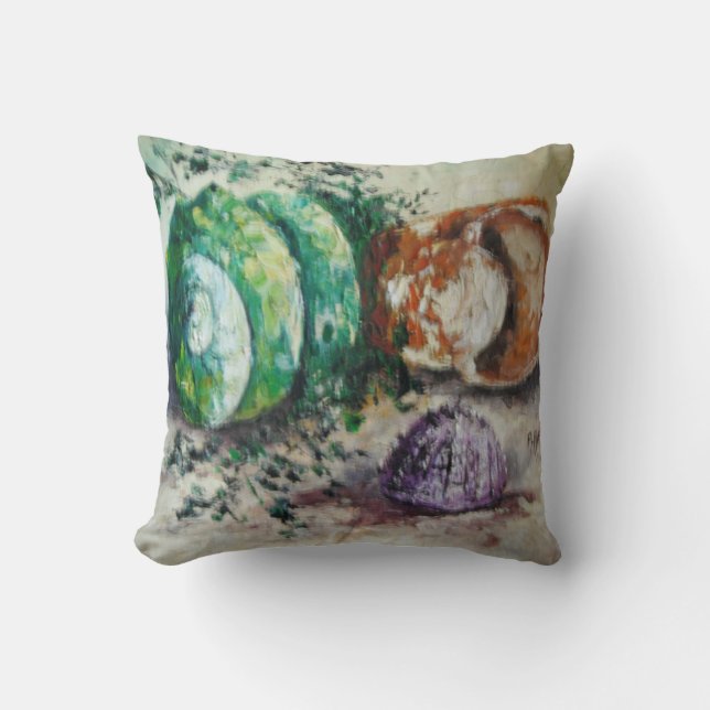 Pillow Ann Hayes Painting Muscheln Kissen (Vorderseite)